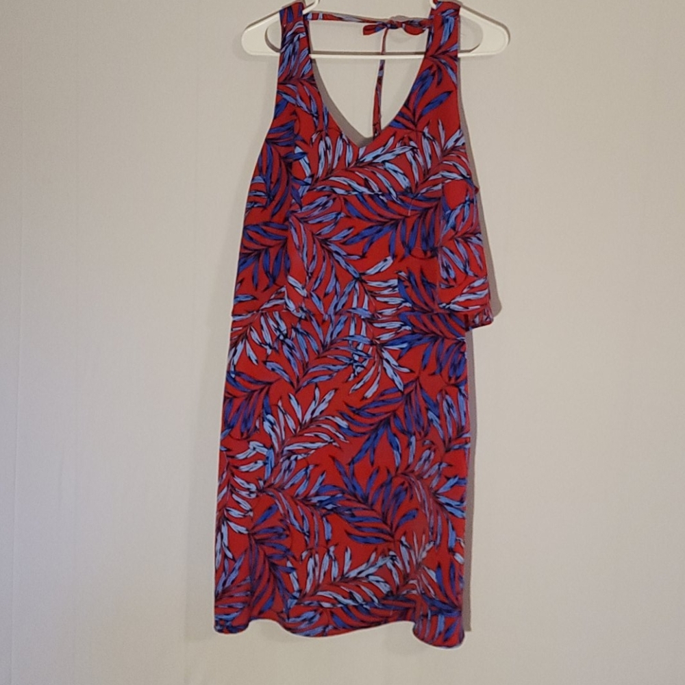 Red & Blue Tropical Print Roz & Ali Dress